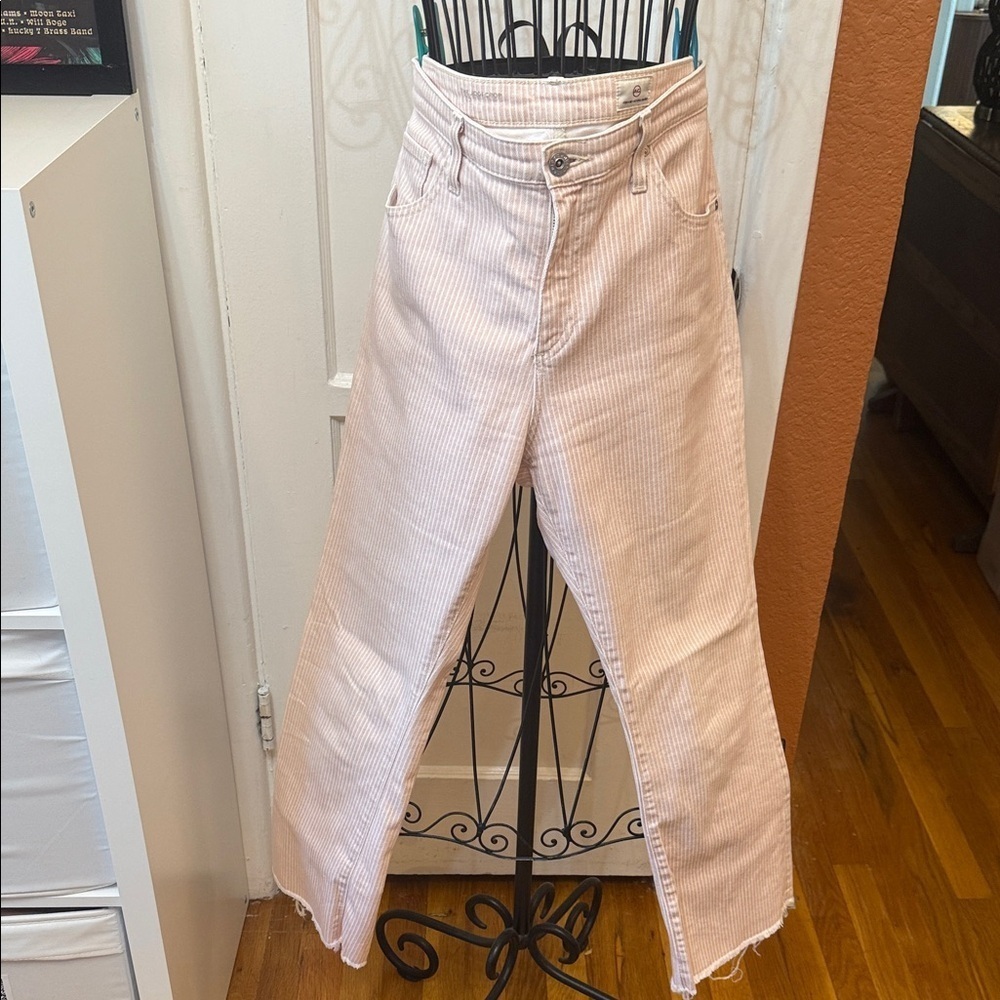 AG Adriano Goldschmied Pink Striped Jeans-Sz 31